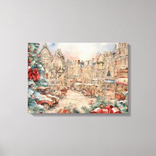 Christmas Modern Colorful Wrapped Art Canvas Print