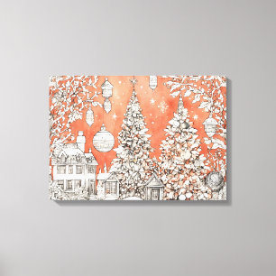 Christmas Modern Colourful Wrapped Art Canvas Prin