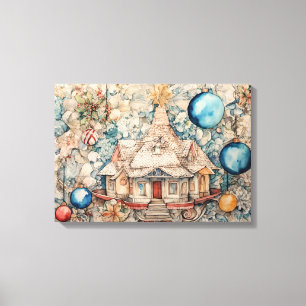 Christmas Modern Colourful Wrapped Art Canvas Prin Print