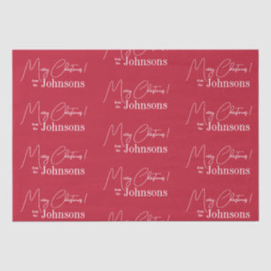 Christmas Modern Merry Christmas Family Red Tissue Paper