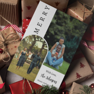 Christmas Modern Merry Photo Personalized  Card