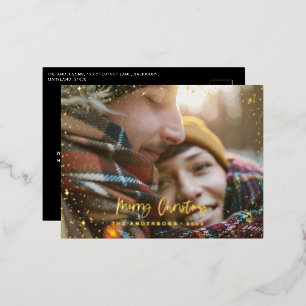 Christmas modern minimal photo star  foil holiday 