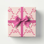 Christmas Modern Pink Holiday Bows  Wrapping Paper Sheet<br><div class="desc">***this design is part of a matching collection*** _______________________ this design template is fully editable / customizable by you the customer - click personalize further button if you wish to move, add, delete, or make significant changes to the design _______________________ *if you have any DESIGN questions or need more designs...</div>