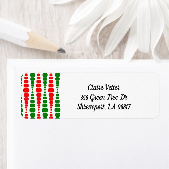 Christmas Modern Rectangles  Label (Insitu)