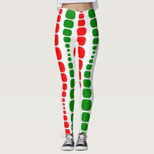 Christmas Modern Rectangles  Leggings