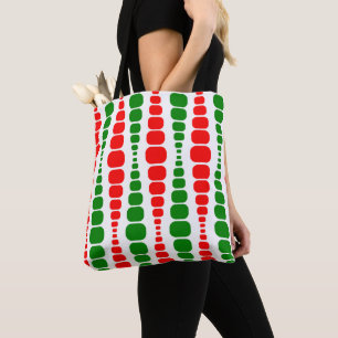 Christmas Modern Rectangles Tote Bag