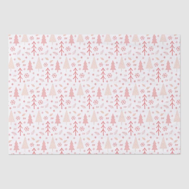 Christmas Modern Winter Pattern Tissue Paper (Front)