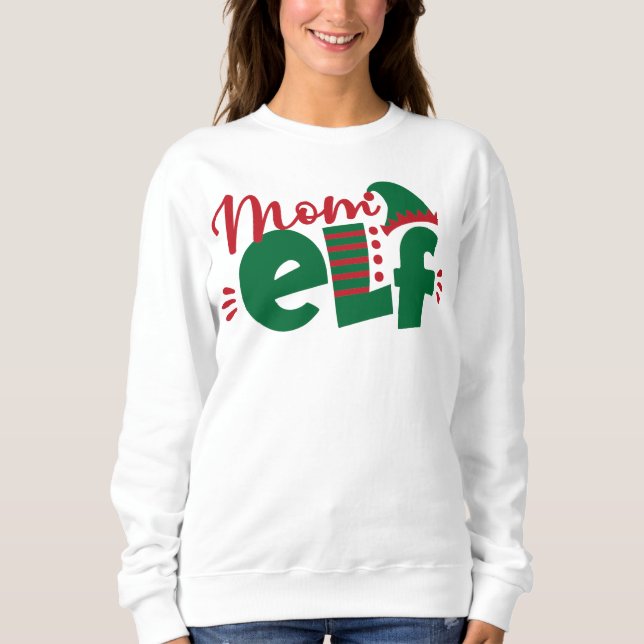 Christmas Mom Elf Sweatshirt (Front)