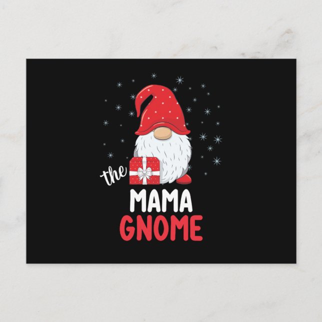 Christmas Mom Mama Cute Gnome Postcard (Front)