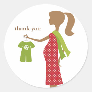 Christmas Mom To Be Baby Shower Stickers