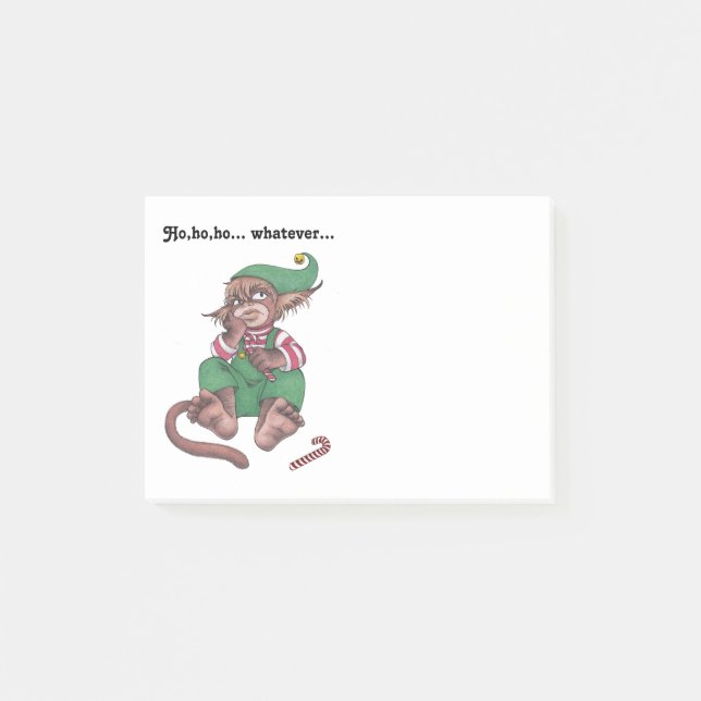 Christmas Monkey Gnome Post-it Notes (Front)