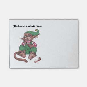Christmas Monkey Gnome Post-it Notes