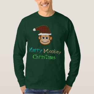 Christmas Monkey Men's Long Sleeve T-Shirt