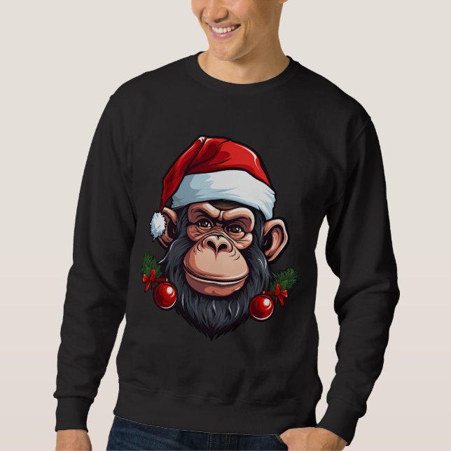 Christmas monkey sweatshirt (Front)