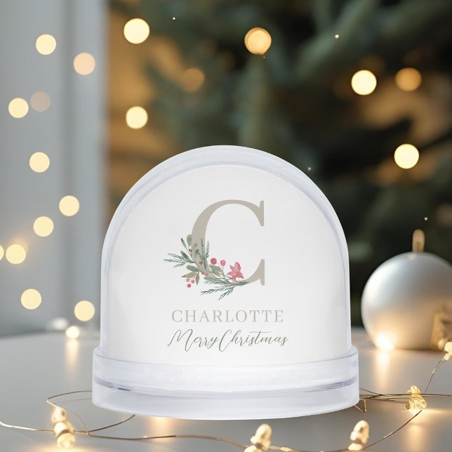 Christmas Monogram Custom Baby Photo Holiday (Créateur téléchargé)