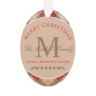 Christmas Monogram | Rustic Tartan Plaid Photo