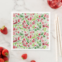 Christmas Montage Standard Dinner Paper Napkins