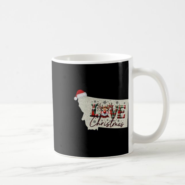 Christmas Montana Xmas State Map Montana Christmas Coffee Mug (Right)