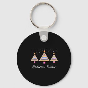 Christmas Montessori Teacher Xmas Tree Teaching Sc Keychain