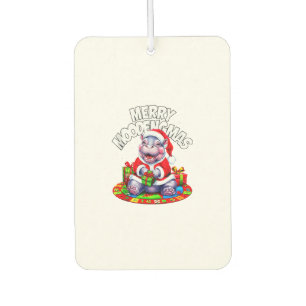 Christmas Moo Deng Merry Moodengmas Baby Hippo Chr Air Freshener
