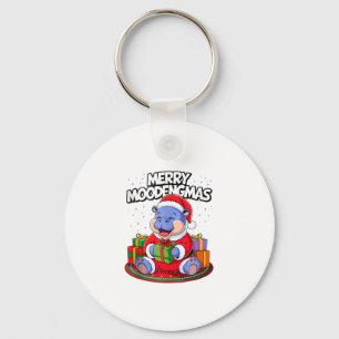 Christmas Moo Deng Merry Moodengmas Baby Hippo Chr Keychain
