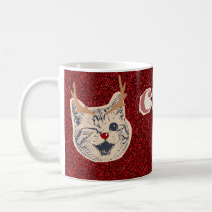 Christmas Mood Cat Mug Cute Smiling Cat Christma