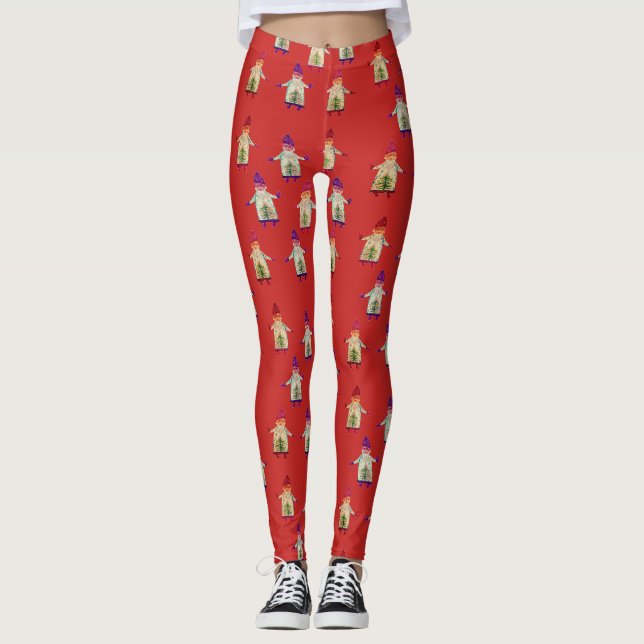 Christmas Mood Custom Leggings (Front)
