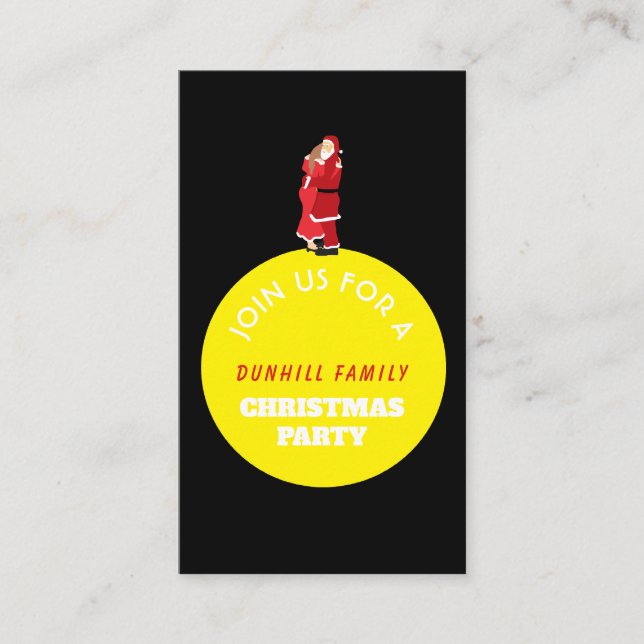 Christmas Moon, Christmas Party Billets Invitation (Devant)