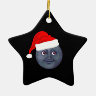 Christmas Moon Emoji Ornaments