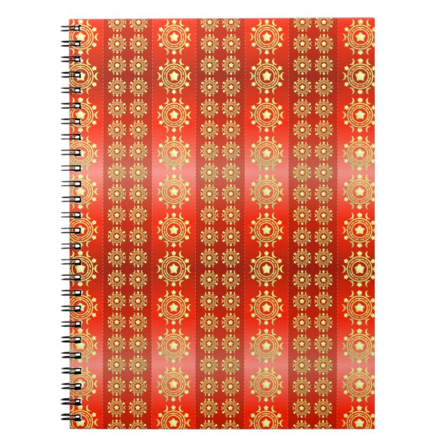 Christmas Moon Star Pattern-65756 Notebook (Front)