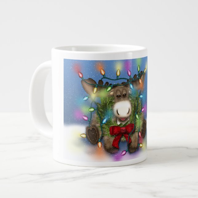 Christmas Moose 20 oz. Mug (Front Left)