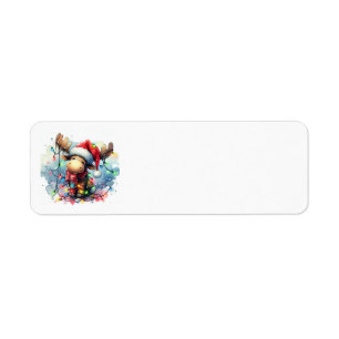 Christmas Moose Address Labels