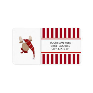 Christmas Moose Address Mailing Labels