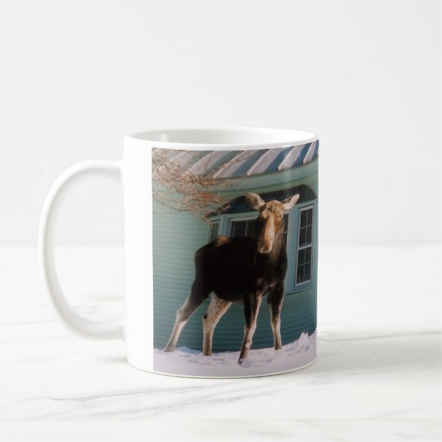 Christmas Moose Coffee Mug (Left)