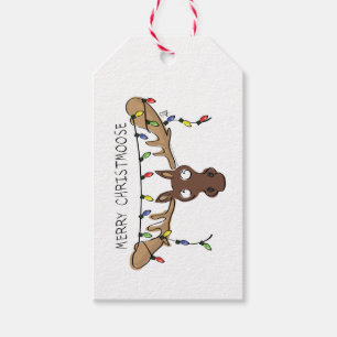 Christmas Moose Cute Funny Christmoose Gift Tags