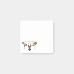 Christmas Moose Cute Funny Holiday Animal Post-it Notes