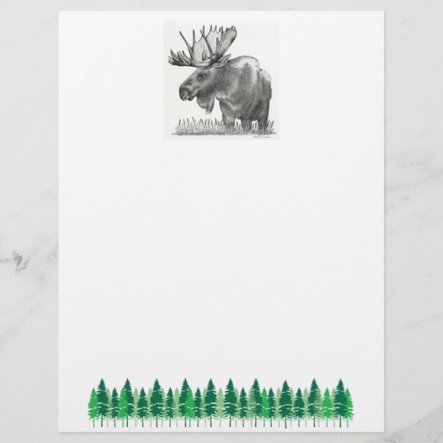 Christmas Moose Letterhead (Front)