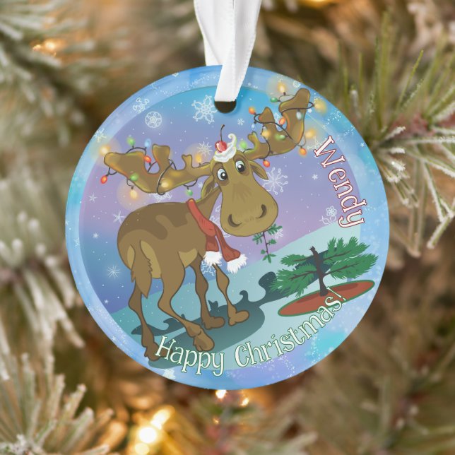 Christmas Moose Ornament (Tree)
