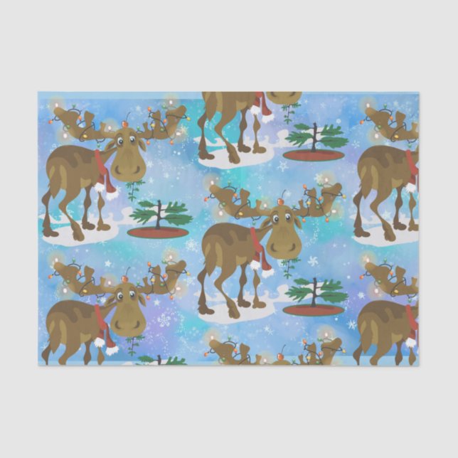 Christmas Moose ~ Tissue Paper (Front)