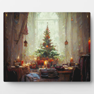 Christmas Morning 8x10 With Easel  Plaque