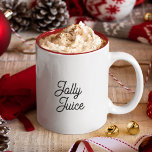 Christmas Morning Jolly Festive Stocking Stuffer Two-Tone Coffee Mug<br><div class="desc">Funny Holiday mug reading JOLLY JUICE in a minimalist,  modern typography design. Cute stocking stuffer or white elephant gift for the coffee and Christmas lover in your family!</div>