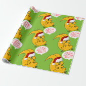 Christmas Morning Squirrel Cartoon Wrapping Paper (Unrolled)