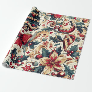 Christmas Motifs Wrapping Paper n3