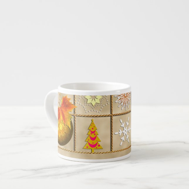 Christmas motive espresso cup (Front Left)