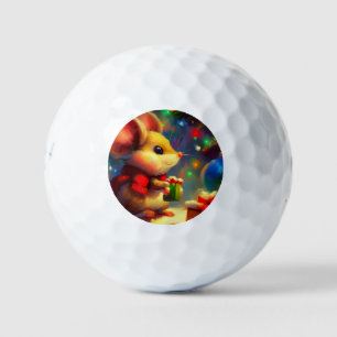 Christmas Mouse (2) Golf Balls