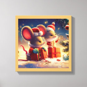 Christmas Mouse 3 Canvas Print
