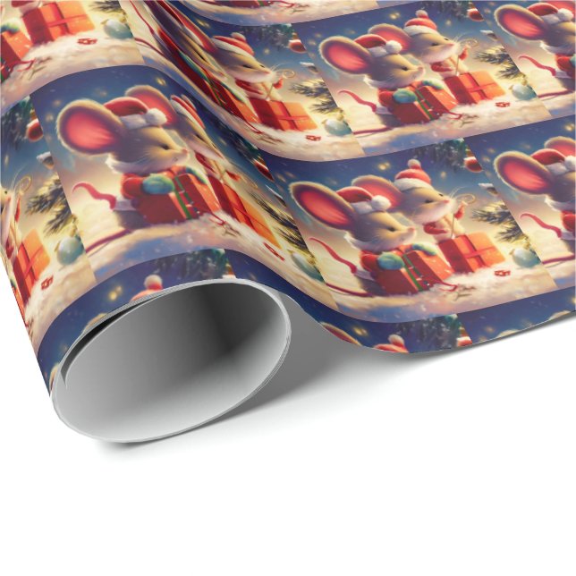 Christmas Mouse 3 Wrapping Paper (Roll Corner)