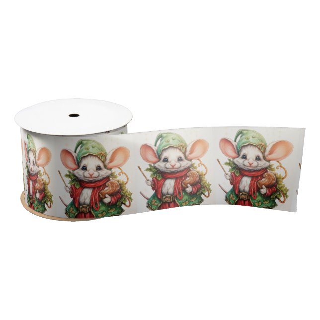 Christmas Mouse 46 Satin Ribbon (Spool)