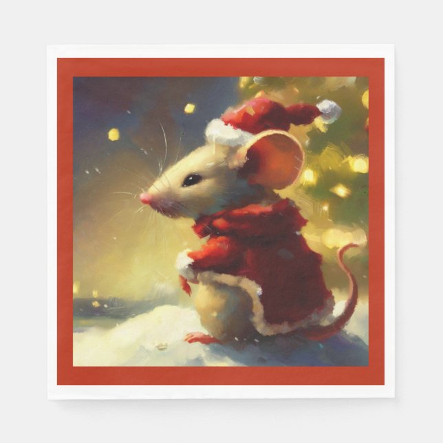 Christmas Mouse 4 Napkin (Front)