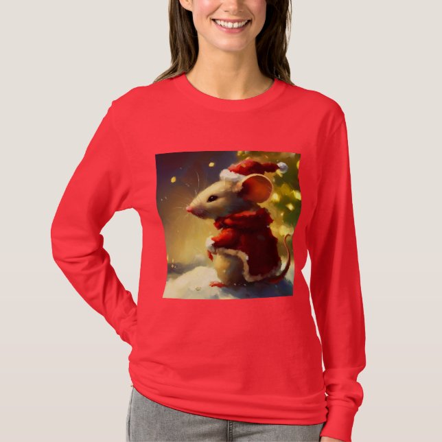 Christmas Mouse 4 T-Shirt (Front)